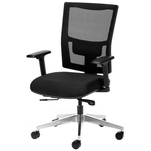 Koda Task Chair With Arms Mesh Back Black/Alloy Base