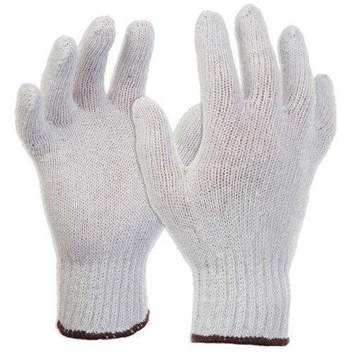 Esko E100 Polycotton Knit Gloves Large White, Carton of 300 Pairs