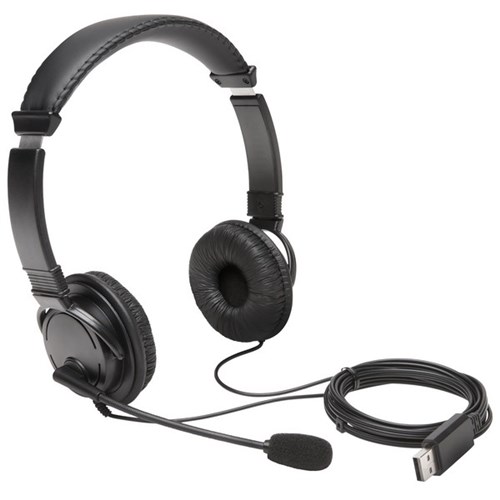 Kensington Hi-Fi USB-A Wired Headphones with Mic