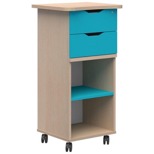 Ako Teacher Station 550x550x1100mm Refined Oak/Caribbean