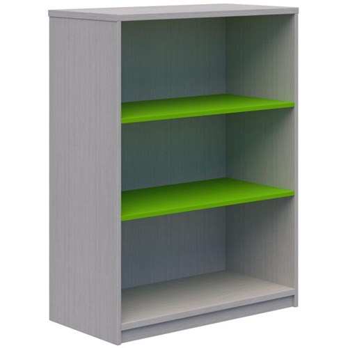 Accent Ako Bookcase 1200mm Silver Strata/Juicy Natural