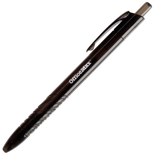 OfficeMax Eco Black Retractable Ballpoint Pen Medium Tip