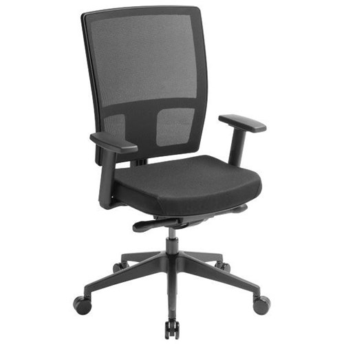 Eden Media Ergo II Task Chair With Arms Mesh Back Black