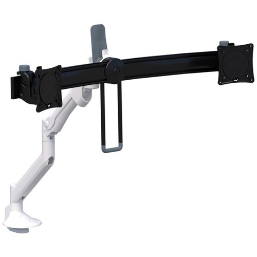 Accent Levo Premium Gas Lift Dual Monitor Arm White