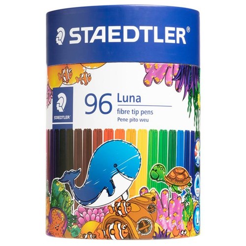 Staedtler Luna Felt Tip Markers Assorted Colours, Pack of 96