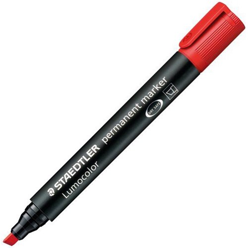 Staedtler Lumocolor 350 Red Permanent Marker Chisel Tip