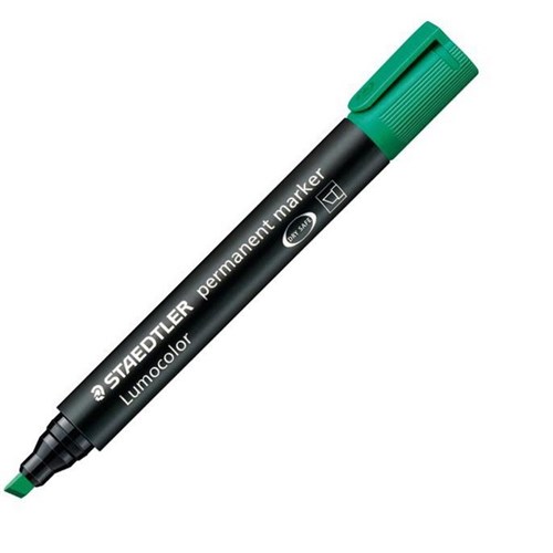 Staedtler Lumocolor 350 Green Permanent Marker Chisel Tip