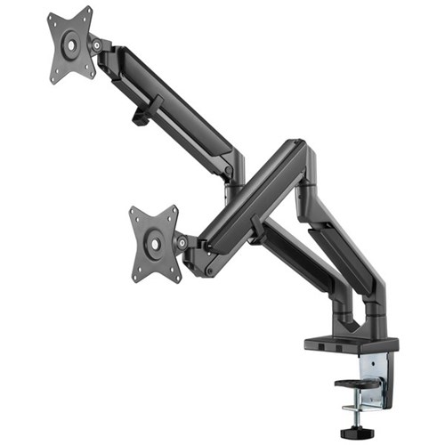 Brateck LDT37-C024 Desk Mount Dual Monitor Arm Gas Spring Swivel 17 to 32 Inch