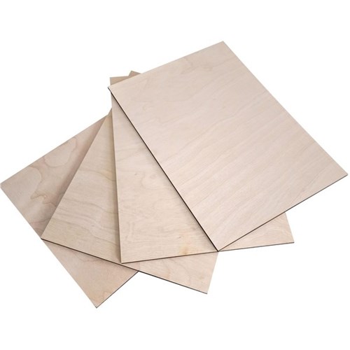 STEAM Genesis Birch Face Poplar Core Laser Cutter Plywood 600x400x3mm, Pack of 12