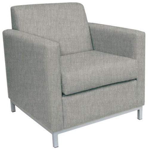 FurnNZ Sheffield Single Seater Sofa Keylargo Fabric/Zinc/Silver