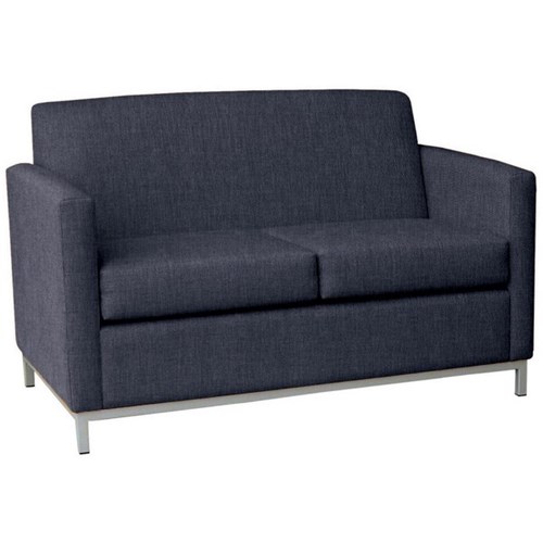 FurnNZ Sheffield 2 Seater Sofa Keylargo Fabric/Navy/Silver