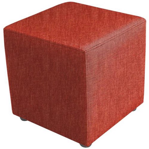 FurnNZ Ottoman Cube 420mm Keylargo Fabric/Paprika