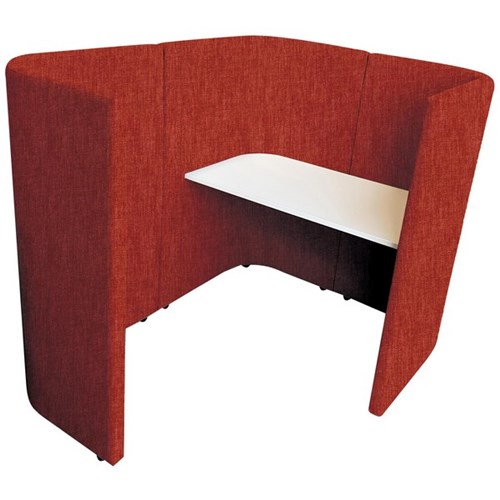 Kozi Pod 3 Corner With Desk Keylargo Fabric/Paprika