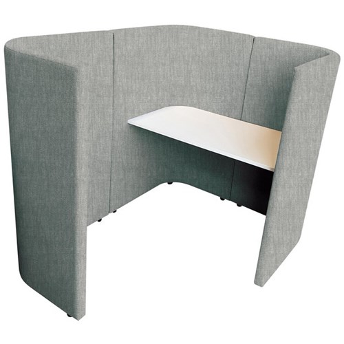 Kozi Pod 3 Corner With Desk Keylargo Fabric/Zinc