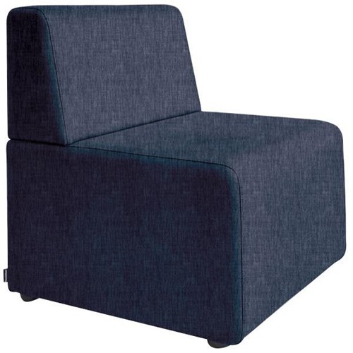 FurnNZ Snug Single Seater Sofa Keylargo Fabric/Navy