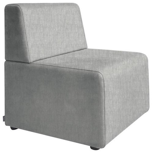 FurnNZ Snug Single Seater Sofa Keylargo Fabric/Zinc