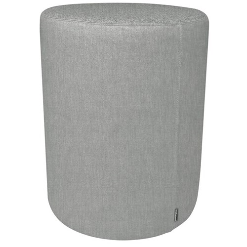 Ottoman Straight Round 450mm Keylargo Fabric/Zinc