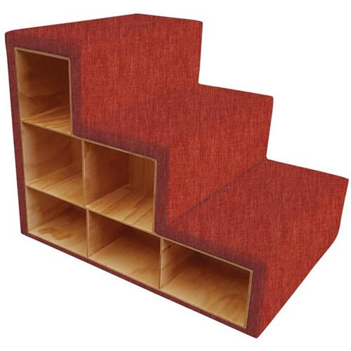 Faze 3 Step Seating & Storage Keylargo Fabric/Paprika