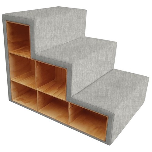 Faze 3 Step Seating & Storage Keylargo Fabric/Zinc