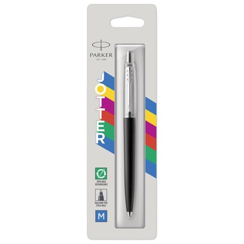 Parker Black Jotter Original Ballpoint Pen 1.0mm Medium Tip Black Barrel