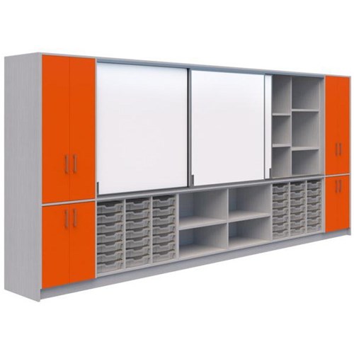 Ako Classroom Hub C1 4800x500x2000mm Energise Nat/Silver Strata Nat