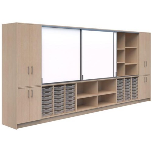 Ako Classroom Hub C1 4800x500x2000mm Refined Oak