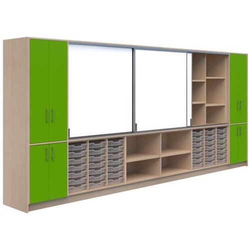 Ako Classroom Hub C1 4800x500x2000mm Juicy Nat/Refined Oak