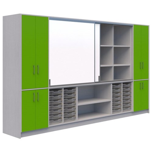 Ako Classroom Hub C2 3600x500x2000mm Juicy Nat/Silver Strata Nat