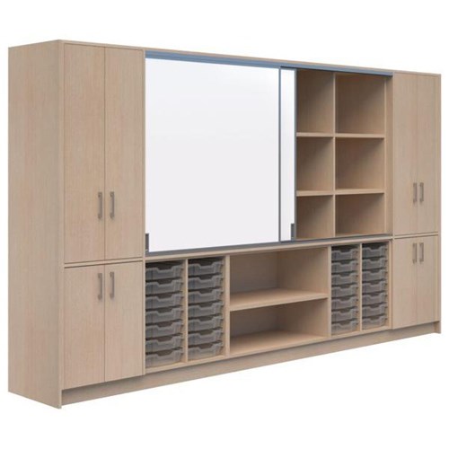 Ako Classroom Hub C2 3600x500x2000mm Refined Oak Naturale