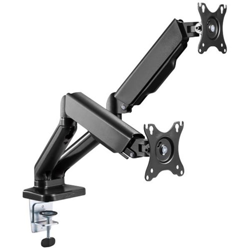 Brateck LDT46-C024 Gas Spring Desk Mount Dual Monitor Arm 17 - 32 Inch