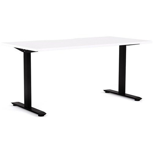 Klever Single User Desk 1500mm Snowdrift/Black