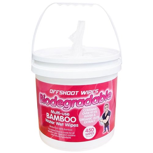 Offshoot Water Wet Wipes, Bucket of 450