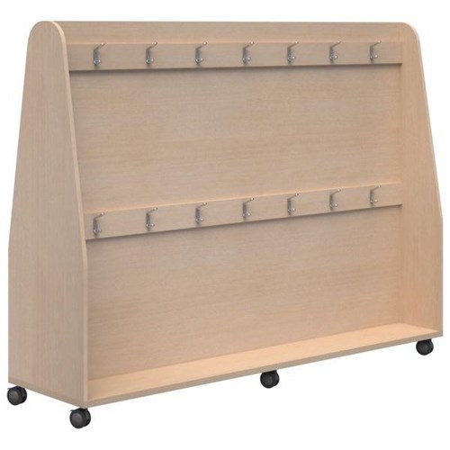 Ako School Bag Rack Junior 2000x500x1200mm Refined Oak