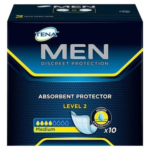 TENA Men Absorbent Protector Continence Liner Level 2, Pack of 10