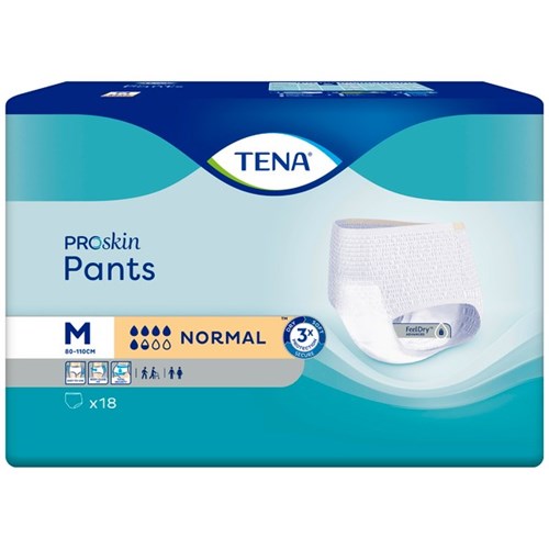 TENA ProSkin Continence Pants Normal Unisex Medium, Pack of 18