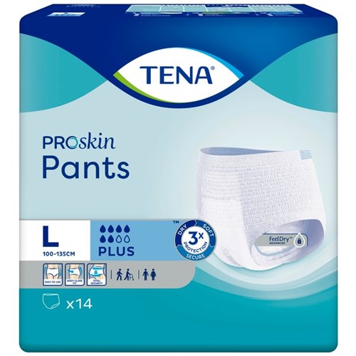 TENA ProSkin Continence Pants Plus Unisex Large, Pack of 14