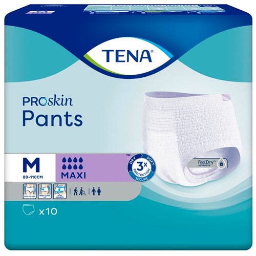 TENA ProSkin Continence Pants Maxi Unisex Medium, Pack of 10