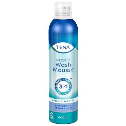 TENA ProSkin Continence Wash Mousse 400ml, Carton of 15