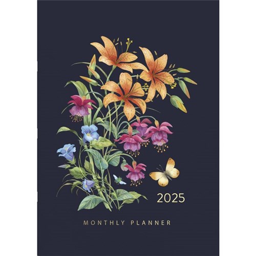 Collins A5 Diary Planner Month To View 2025 Wild Garden Backyard