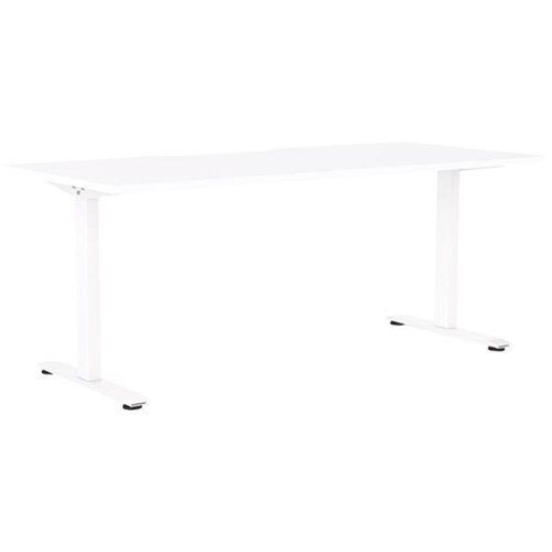 Klever Single User Desk Scallop Top 1800mm Snowdrift/White