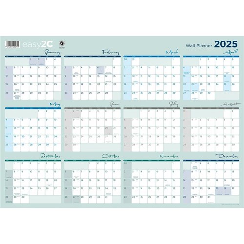 Easy2C A2 Wall Planner Double Sided 2025