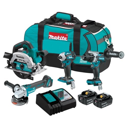 Makita LXT 18V Brushless Driver/Drill/Grinder/Saw 4 Piece Combo Kit