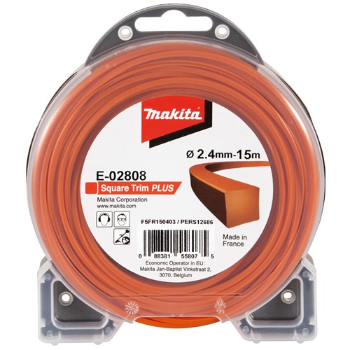 Makita Nylon Trimmer Line Square 2.4mm x 15m Orange