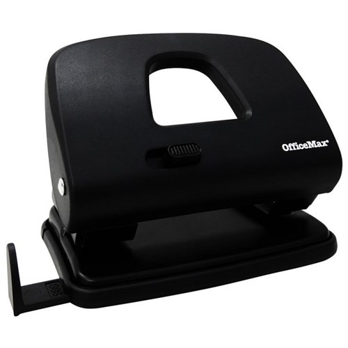 OfficeMax Premium 2 Hole Punch Medium Duty 20 Sheet Black