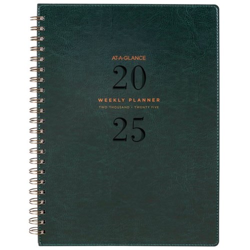 At-A-Glance A4 Diary Planner Week/Month PU 2025 Green