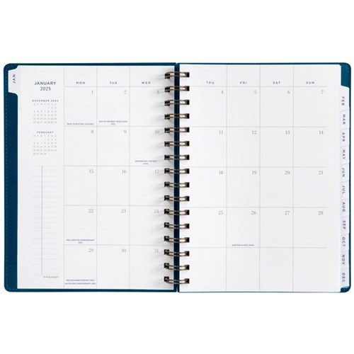 At-A-Glance A4 Diary Planner Week/Month PU 2025 Navy