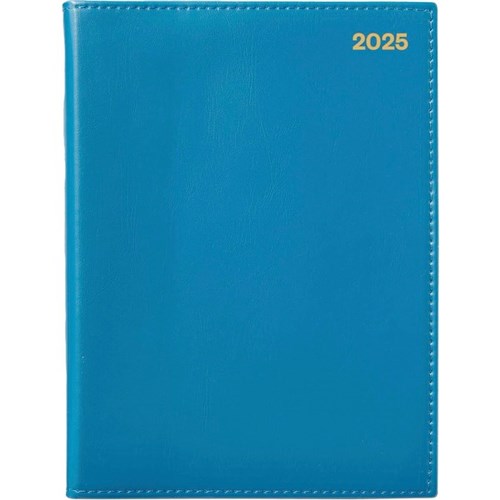 Winc A51 1/2 Hour Appointment Diary PVC Wiro A5 1 Day Per Page 2025 Blue