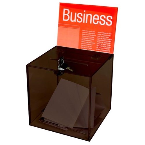 Esselte Desktop Ballot Box Large Smoke