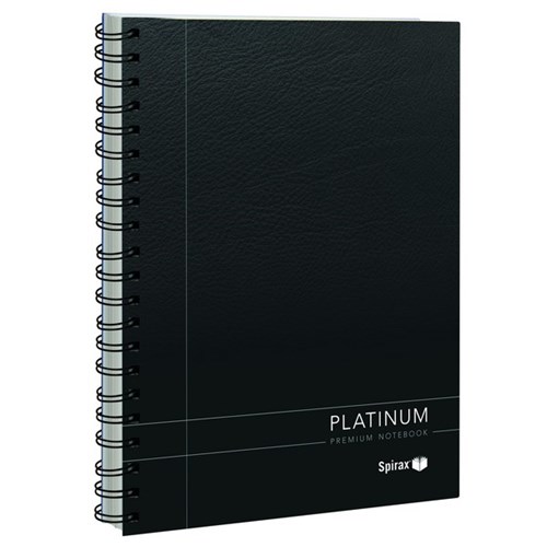 Spirax 400 A4 Platinum Notebook Black 200 Pages