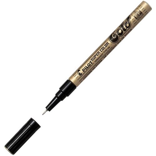 Pilot Super Color Gold Permanent Marker Extra Fine